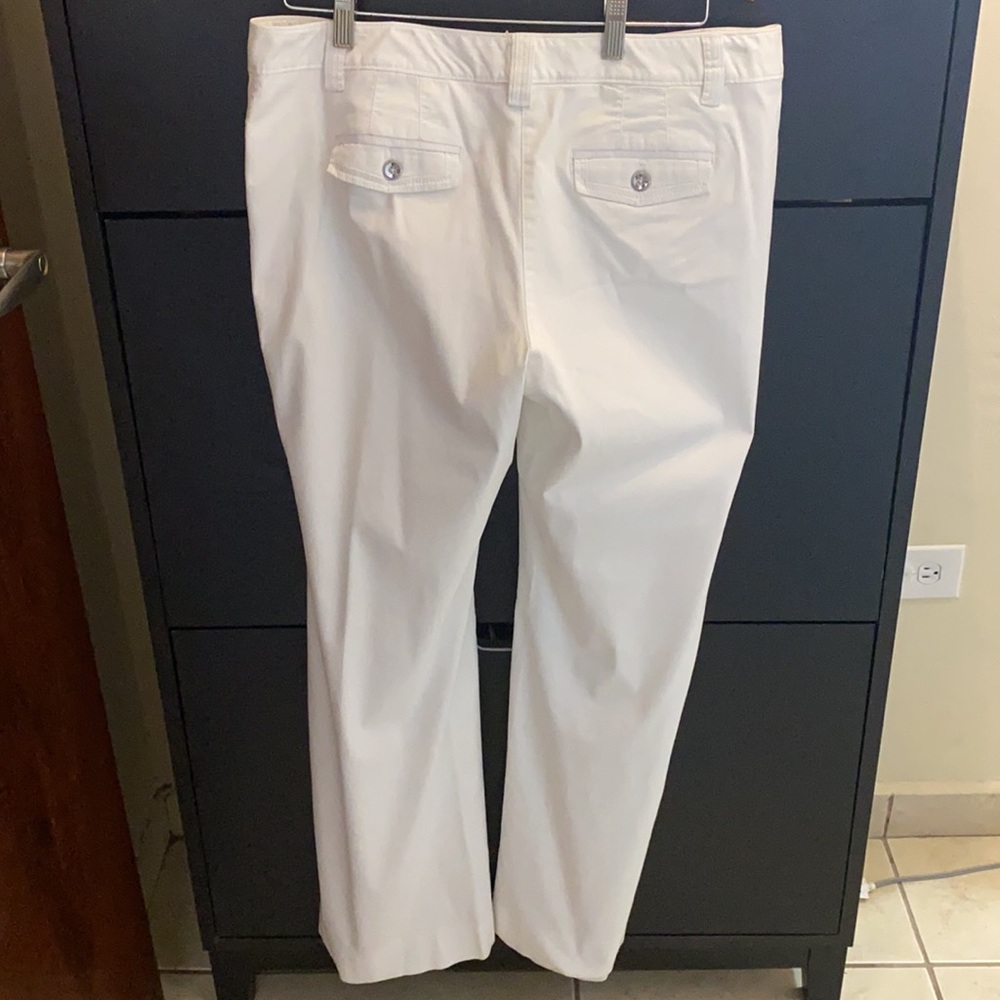 White Women's Bootcut Pants - Picture 2 of 4